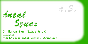 antal szucs business card